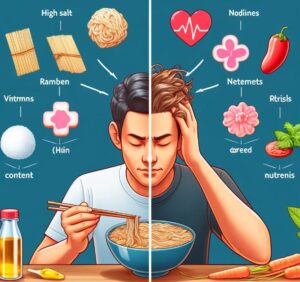 ラーメンを食べるとハゲにつながる?